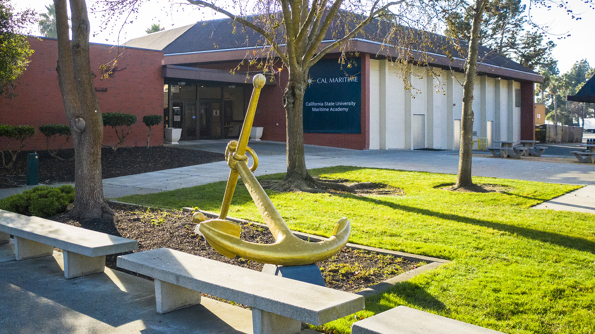 Campus photo with anchor