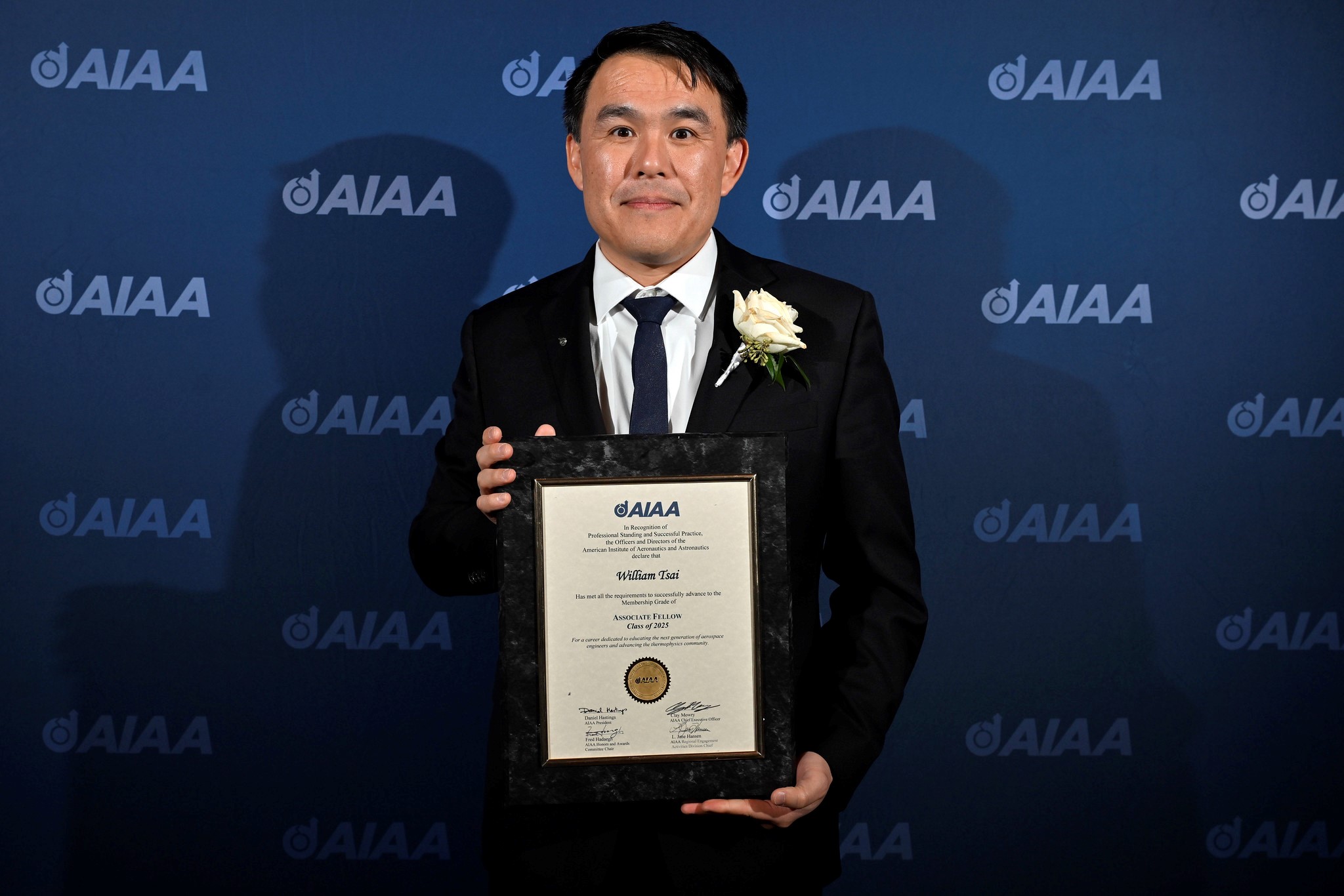 Professor Wil Tsai selected as Class of 2025 AIAA Associate Fellow