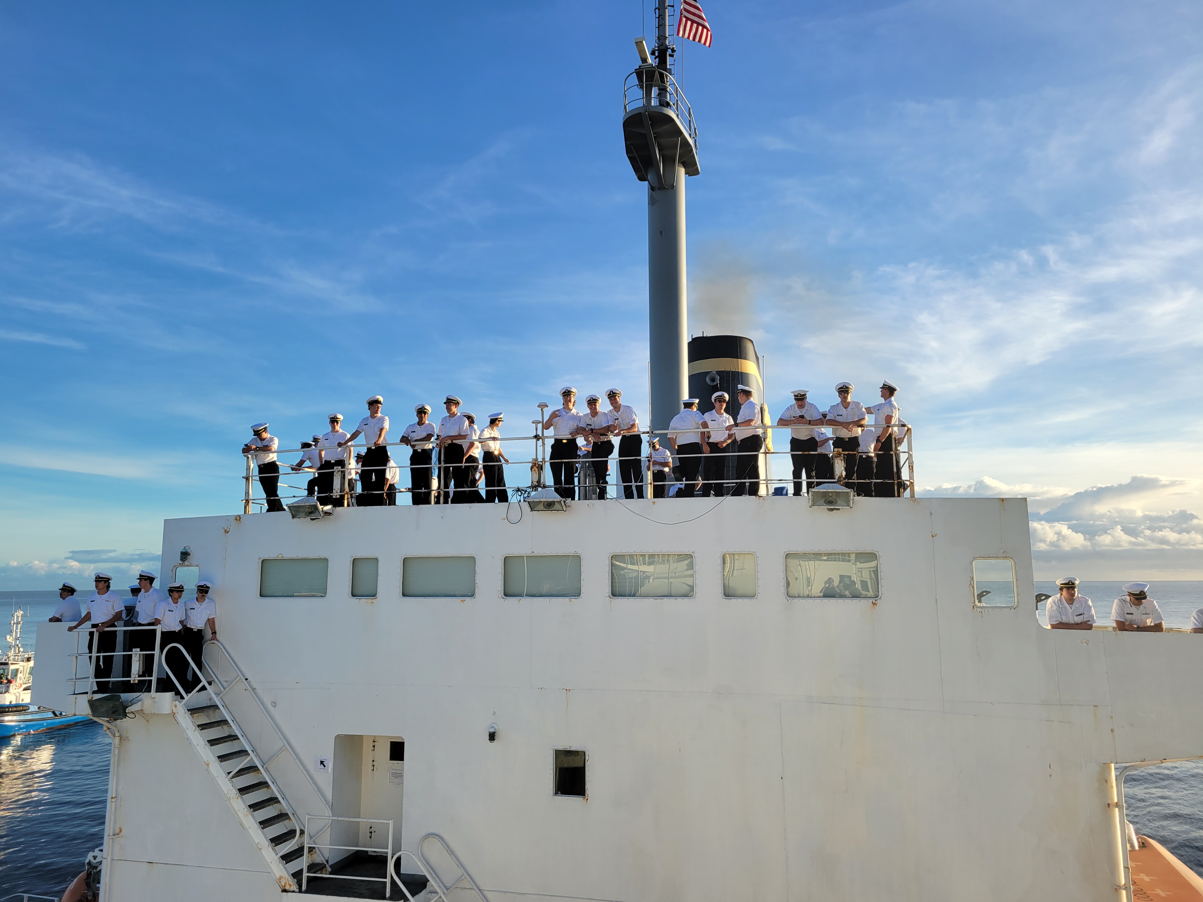 Cadets aboard vessel