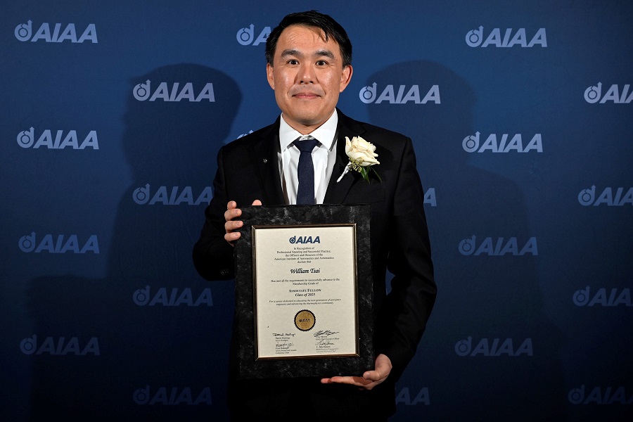 A photo of Professor Wil Tsai, selected as Class of 2025 AIAA Associate Fellow