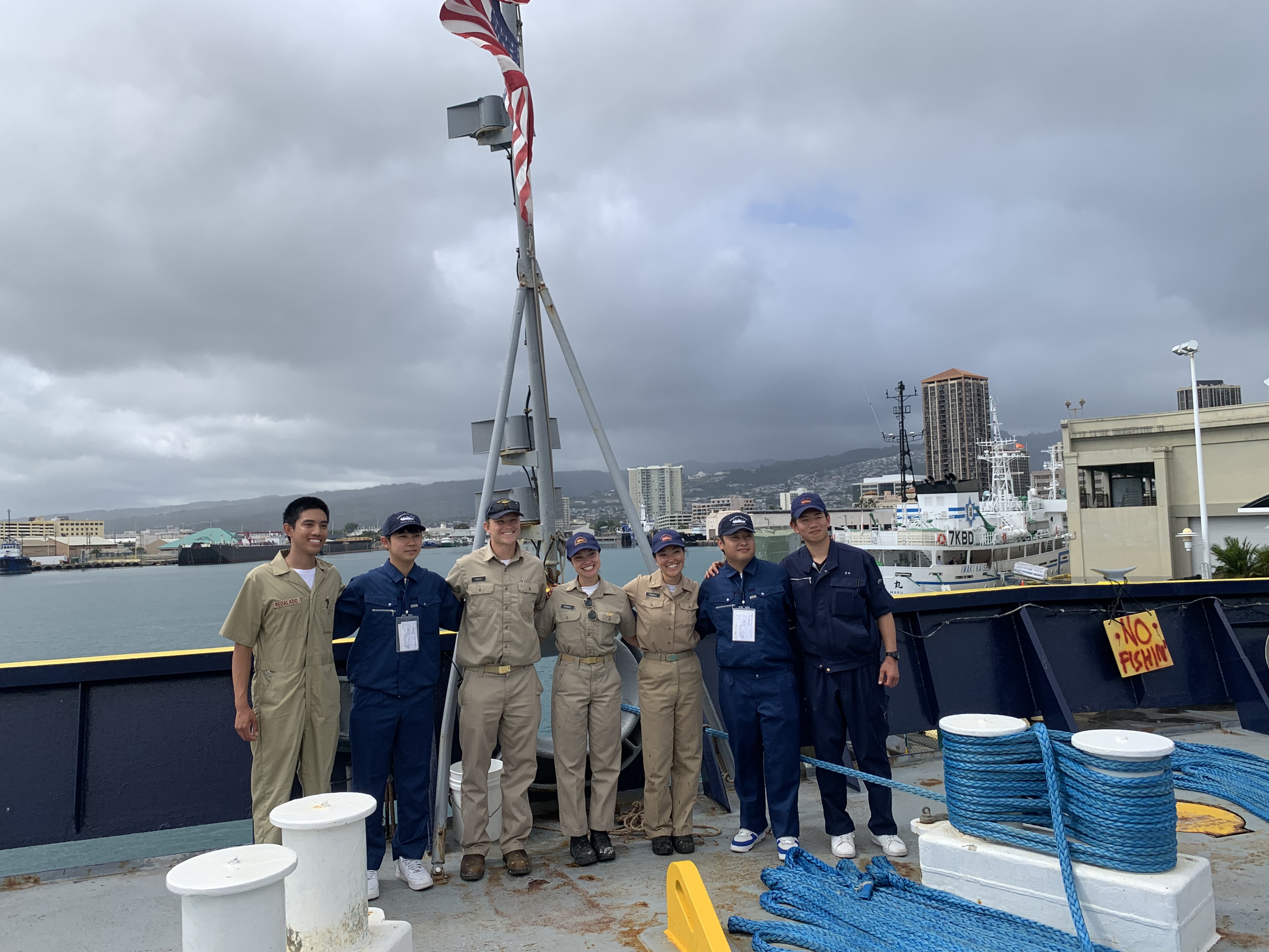 Japanese Students and Cal Maritime Cadets. 